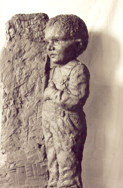 Pensive Child Sculpture