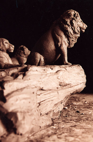 Lion Pride Wildlife Sculpture