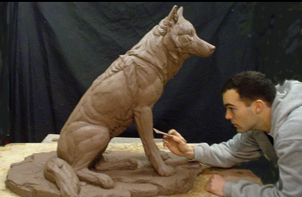 Cast Stone Wolf Pack Wildlife Sculpture