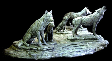 Wold Pack Wildlife Sculpture